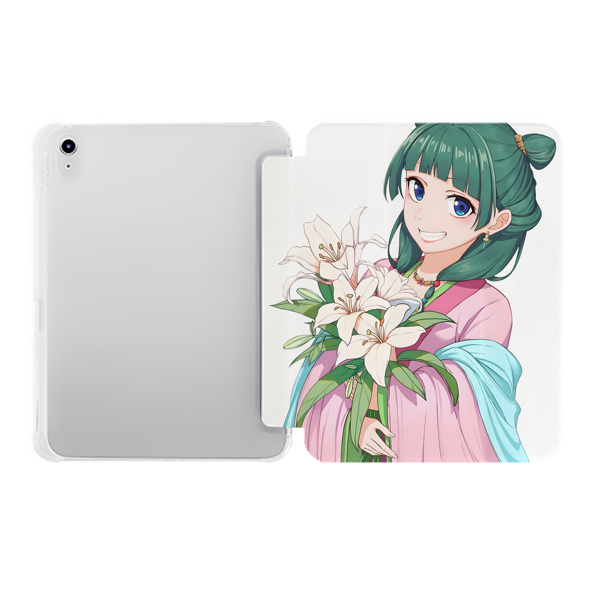 （画像用） 薬屋のひとりごと The Apothecary Diaries IPad ケース ペン収納付き 三つ折りスタンド PUレザー×シリコン 対応機種9.5/10.5/10.9インチ